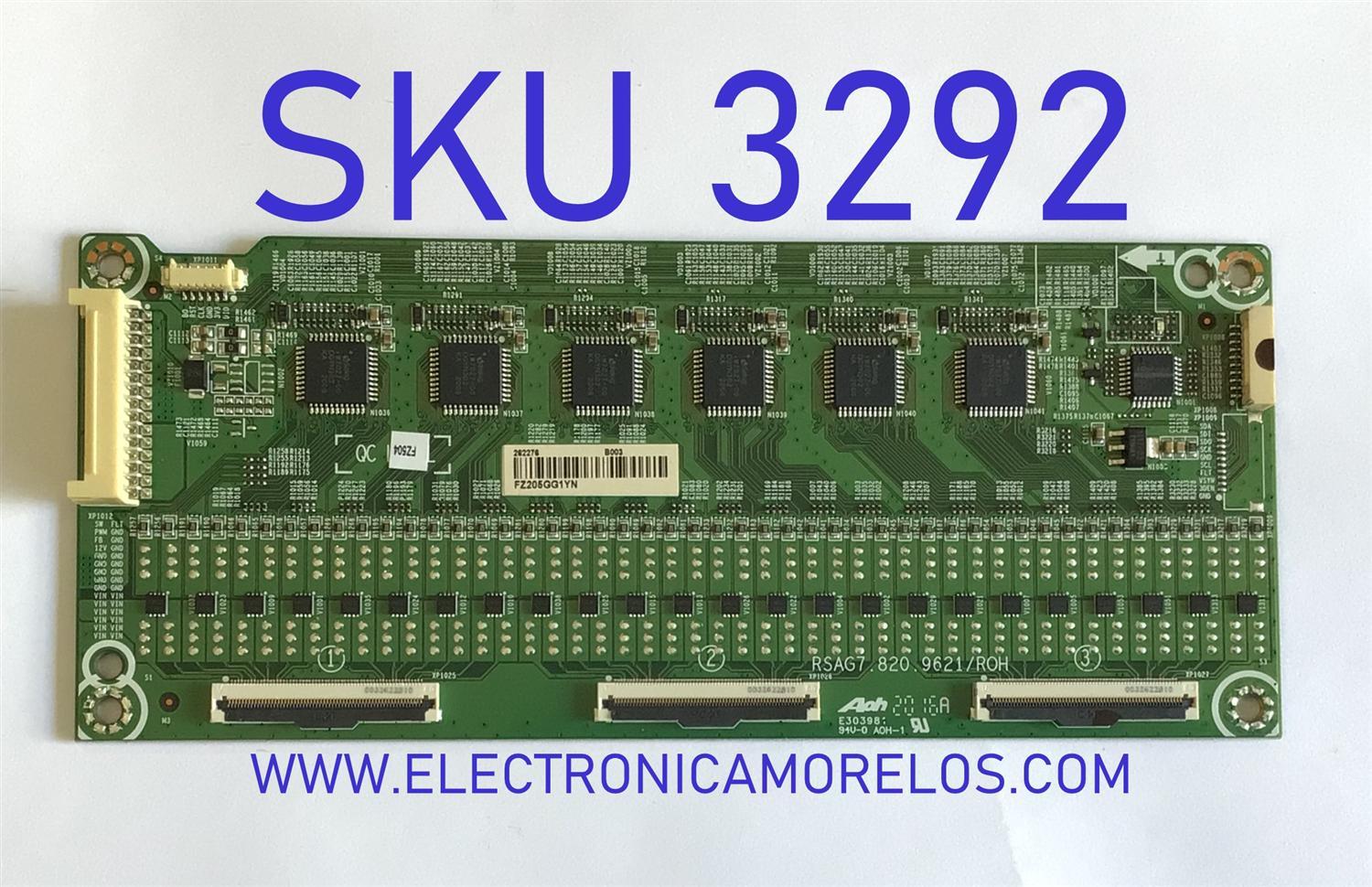 LED DRIVER PARA TV HISENSE ULED / NUMERO DE PARTE 262276 / RSAG7.820.9621/ROH / E303981 / RSAG7.820.9621/R0H / PANEL HD750V6U81-TAL3K1\S0\FJ\FM\ROH / DISPLAY ST7461D01-6 VER.2.1 / MODELO 75H8G